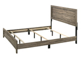 Millie Brownish Gray King Panel Bed by Crown Mark at Eve Furniture