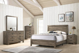 Millie Brownish Gray King Panel Bed by Crown Mark at Eve Furniture