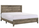 Millie Brownish Gray King Panel Bed by Crown Mark at Eve Furniture