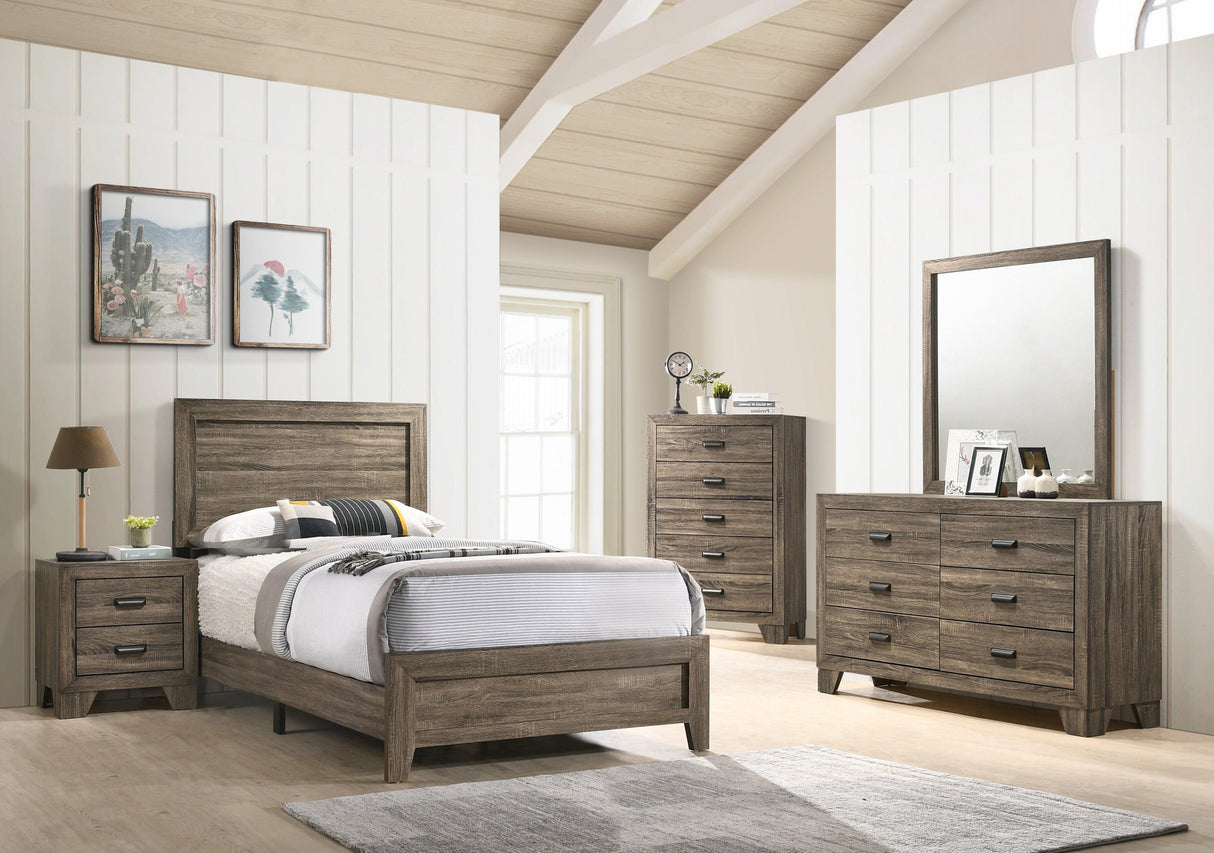 Millie Brownish Gray Panel Youth Bedroom Set by Crown Mark at Eve Furniture