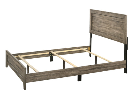 Millie Brownish Gray Queen Panel Bed by Crown Mark at Eve Furniture