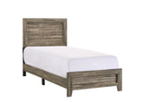 Millie Brownish Gray Twin Panel Bed by Crown Mark at Eve Furniture