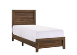 Millie Cherry Brown Twin Panel Bed by Crown Mark at Eve Furniture