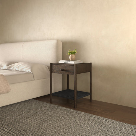 Millie Dark Brown Nightstand by MOES at Eve Furniture