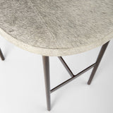 Millie Hair-on-hide Seat W/ Gold Frame Bar Stool by Mercana at Eve Furniture