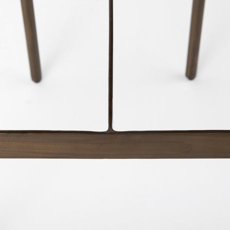 Millie Hair-on-hide Seat W/ Gold Frame Bar Stool by Mercana at Eve Furniture