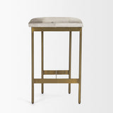 Millie Hair-on-hide Seat W/ Gold Metal Frame Counter Stool by Mercana at Eve Furniture