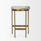 Millie Hair-on-hide Seat W/ Gold Metal Frame Counter Stool by Mercana at Eve Furniture