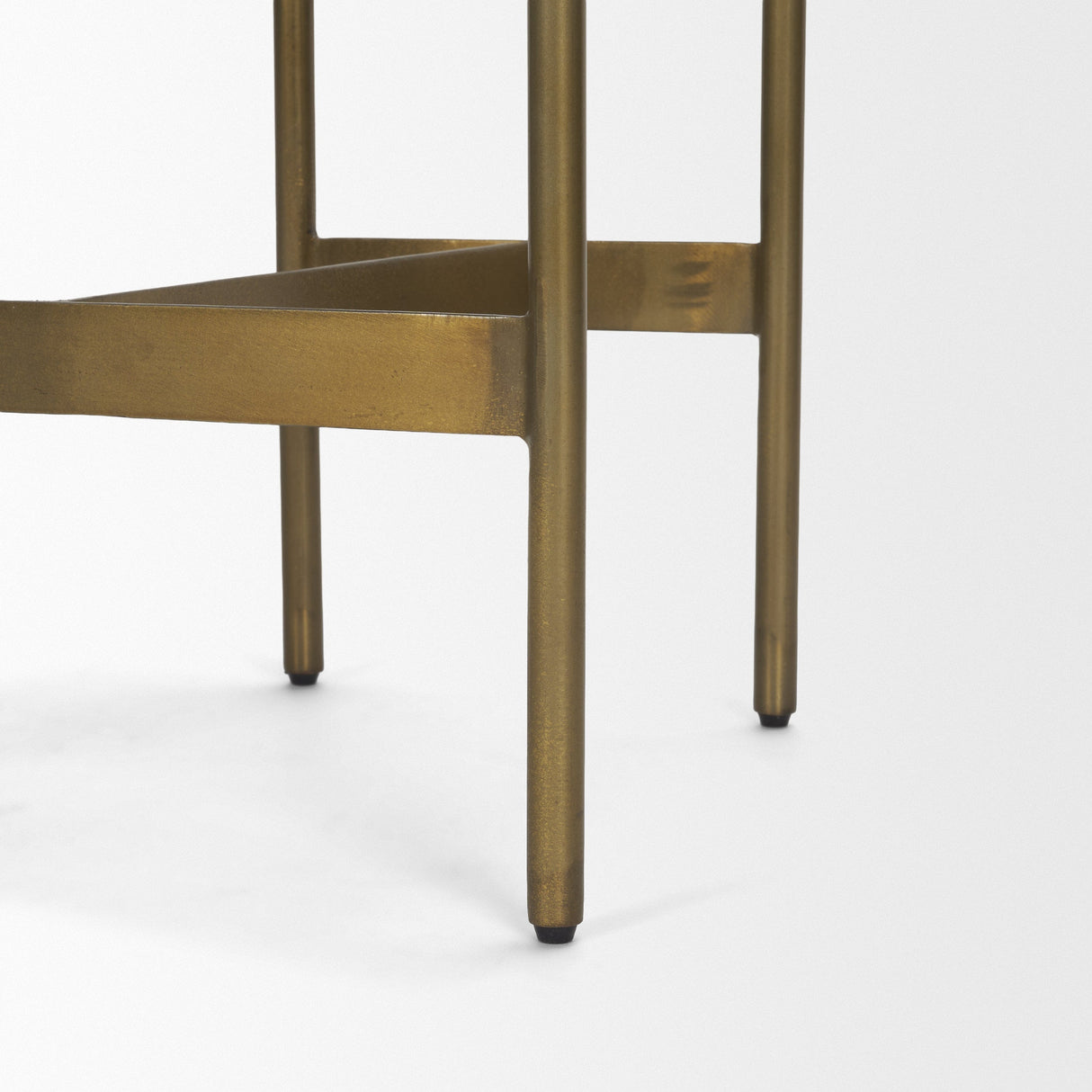 Millie Hair-on-hide Seat W/ Gold Metal Frame Counter Stool by Mercana at Eve Furniture