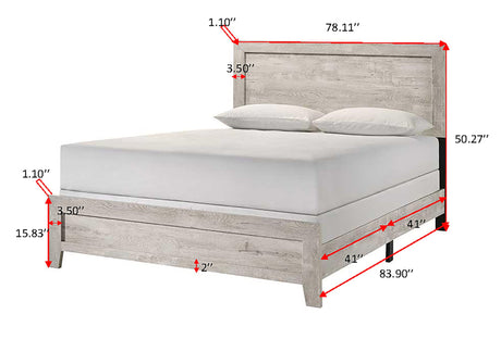 Millie White King Bed by Crown Mark at Eve Furniture