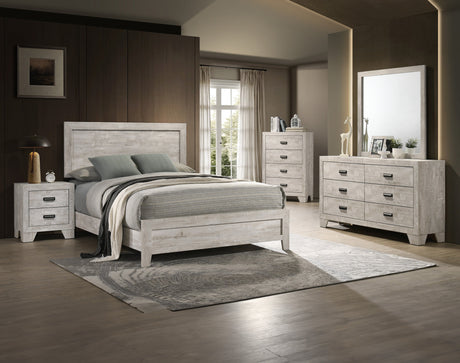 Millie White King Bed by Crown Mark at Eve Furniture