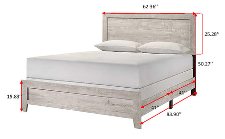 Millie White Queen Bed by Crown Mark at Eve Furniture