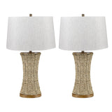 Millie White/Brown Table Lamp (Set of 2) by Crestview at Eve Furniture