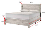 Millie Whitewash King Panel Bed
