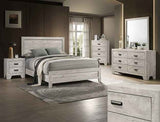 Millie Whitewash Twin Panel Bed
