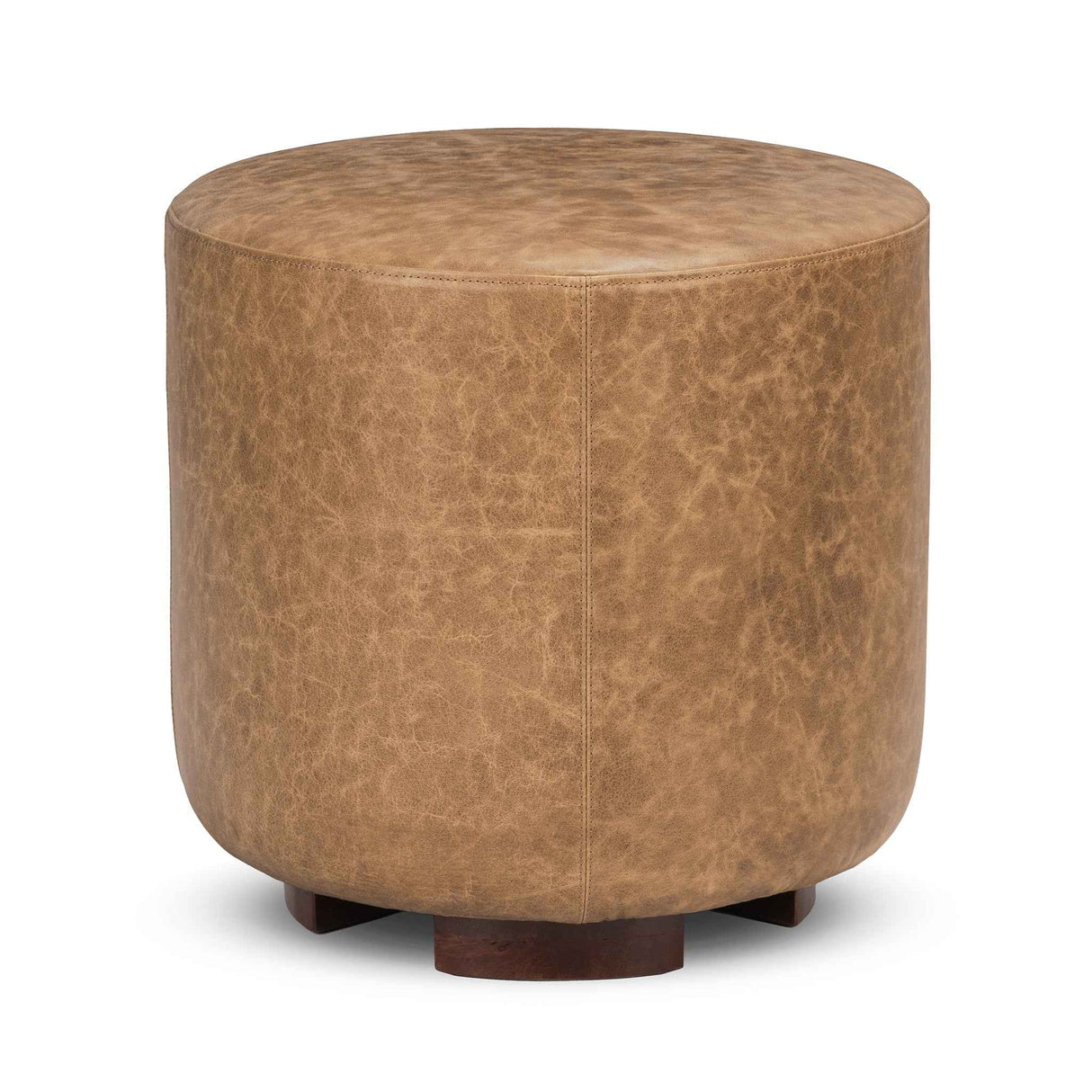 Millo Sedona Brown 18" Round Ottoman by Classic Home at Eve Furniture