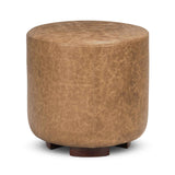 Millo Sedona Brown 18" Round Ottoman by Classic Home at Eve Furniture