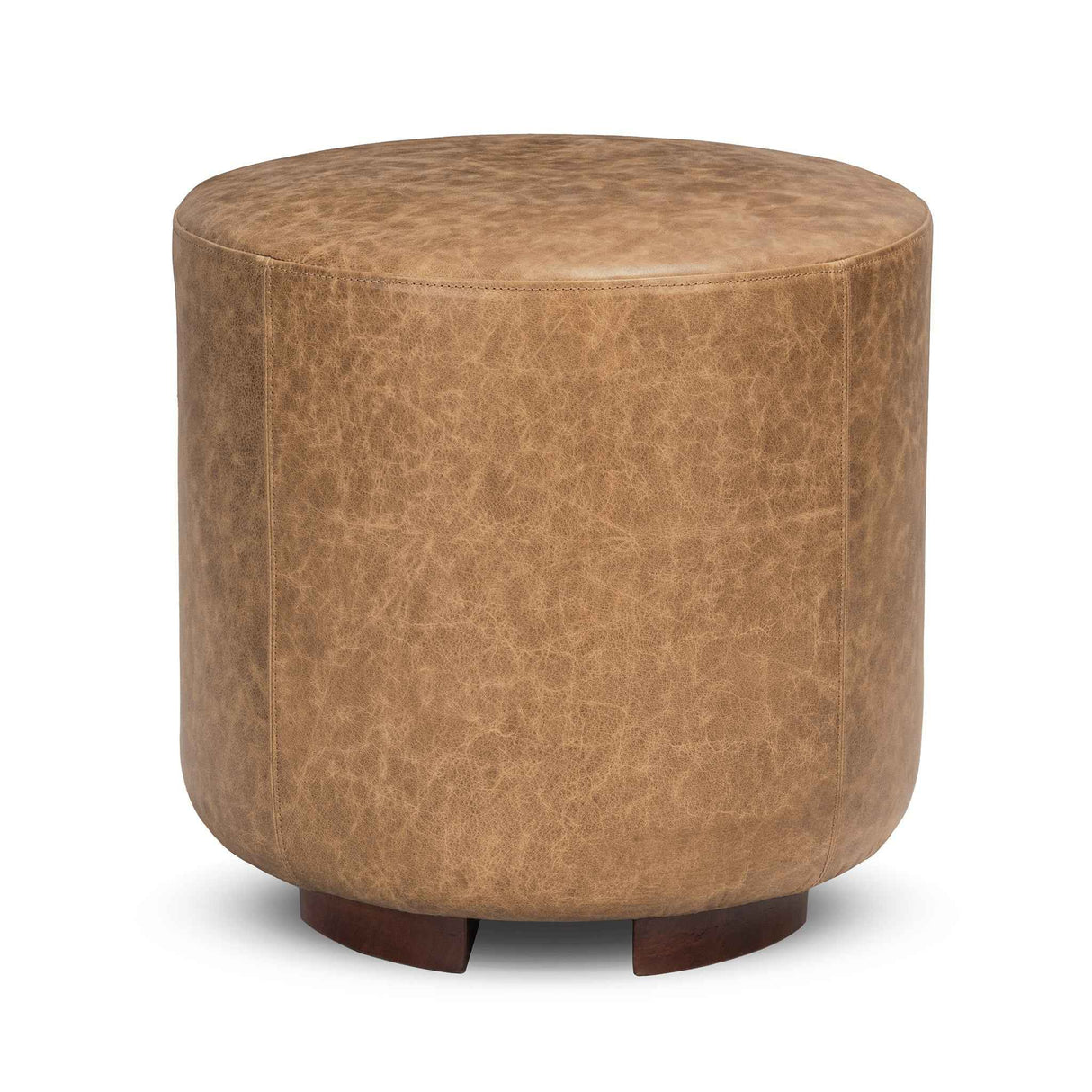 Millo Sedona Brown 18" Round Ottoman by Classic Home at Eve Furniture