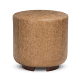 Millo Sedona Brown 18" Round Ottoman by Classic Home at Eve Furniture