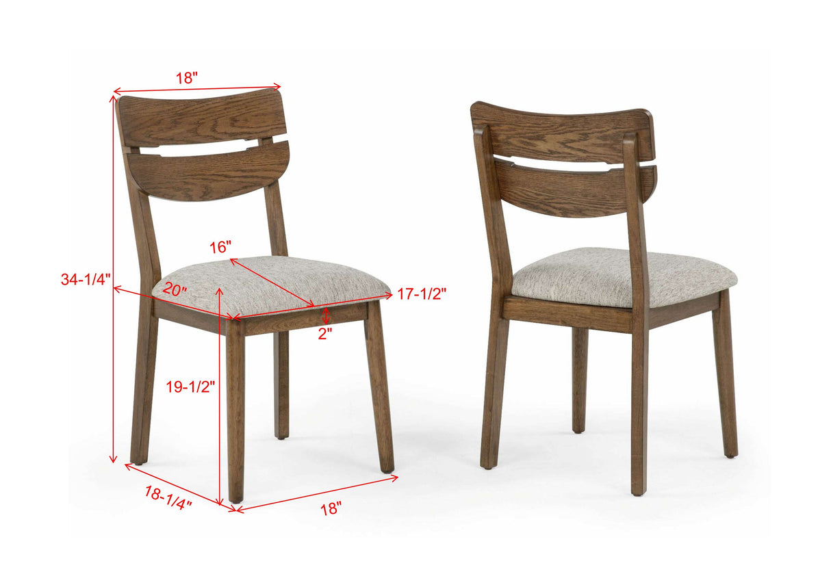 Mills Beige/Brown Dining Chair (Set of 4) by Crown Mark at Eve Furniture