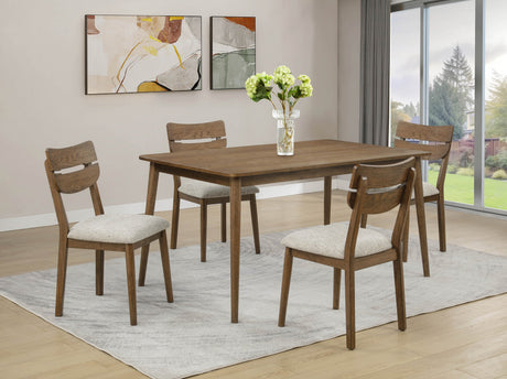 Mills Beige/Brown Dining Chair (Set of 4) by Crown Mark at Eve Furniture