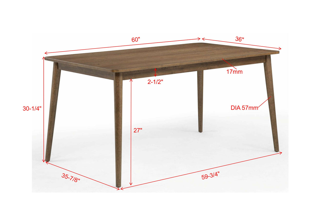 Mills Brown Dining Table by Crown Mark at Eve Furniture