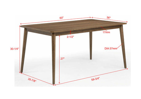 Mills Brown Dining Table by Crown Mark at Eve Furniture