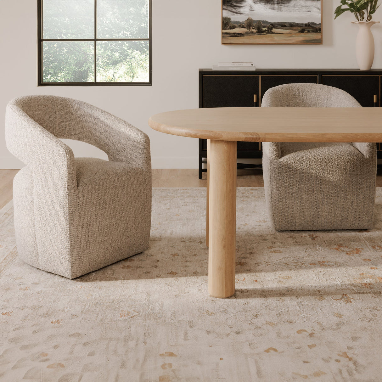 Milo Oak Large Dining Table by Moe's Home at Eve Furniture