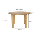 Milo Oak Round Dining Table by Moe's Home at Eve Furniture
