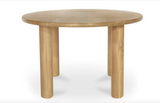 Milo Round Dining Table Oak by Moe's Home at Eve Furniture