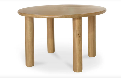 Milo Round Dining Table Oak by Moe's Home at Eve Furniture