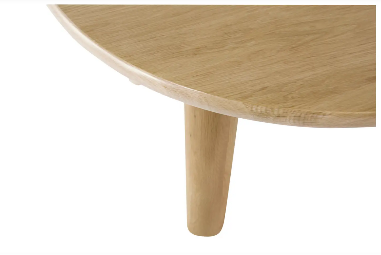 Milo Round Dining Table Oak by Moe's Home at Eve Furniture
