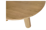 Milo Round Dining Table Oak by Moe's Home at Eve Furniture
