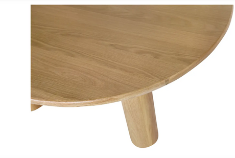 Milo Round Dining Table Oak by Moe's Home at Eve Furniture