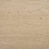 Milos Travertine Top w/ Light Brown Oak Wood Coffee Table by Mercana at Eve Furniture