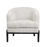 Mily White/Black Accent Chair by Crestview at Eve Furniture