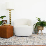 Mina White Boucle Swivel Chair by Ashcroft Furniture at Eve Furniture