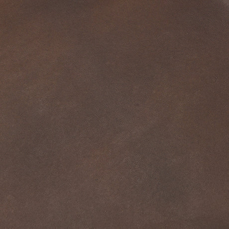 Minara Square Brown Leather Wrapped w/Wood Base Ottoman by Mercana at Eve Furniture