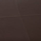 Minara Square Dark Brown Leather Wrapped Ottoman by Mercana at Eve Furniture