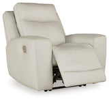 Mindanao Coconut Dual Power Leather Recliner by Ashley at Eve Furniture