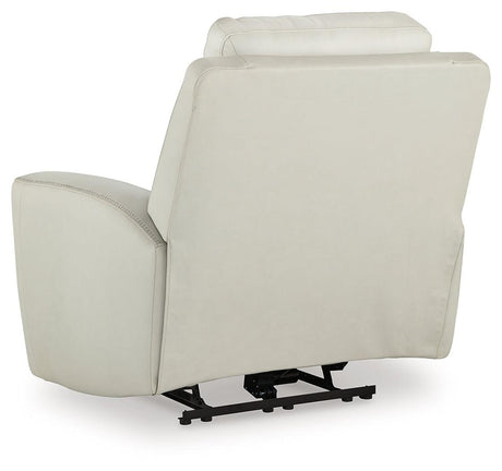 Mindanao Coconut Dual Power Leather Recliner by Ashley at Eve Furniture