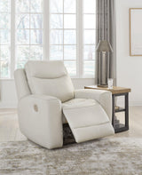 Mindanao Coconut Dual Power Leather Recliner by Ashley at Eve Furniture