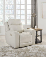 Mindanao Coconut Dual Power Leather Recliner by Ashley at Eve Furniture