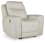 Mindanao Coconut Dual Power Leather Recliner by Ashley at Eve Furniture