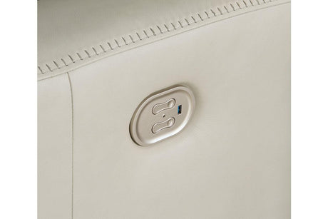 Mindanao Coconut Dual Power Leather Reclining Sofa and Loveseat by Ashley at Eve Furniture