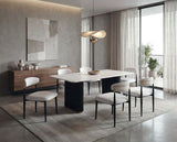 Minden Black/White 7-Piece Dining Room Set