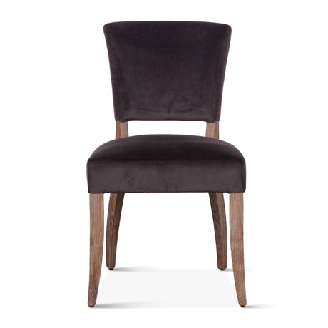 Mindy 21" Dining Chair in Asphalt Velvet with Napoleon Legs, Set of 2 by Home Trends & Design at Eve Furniture