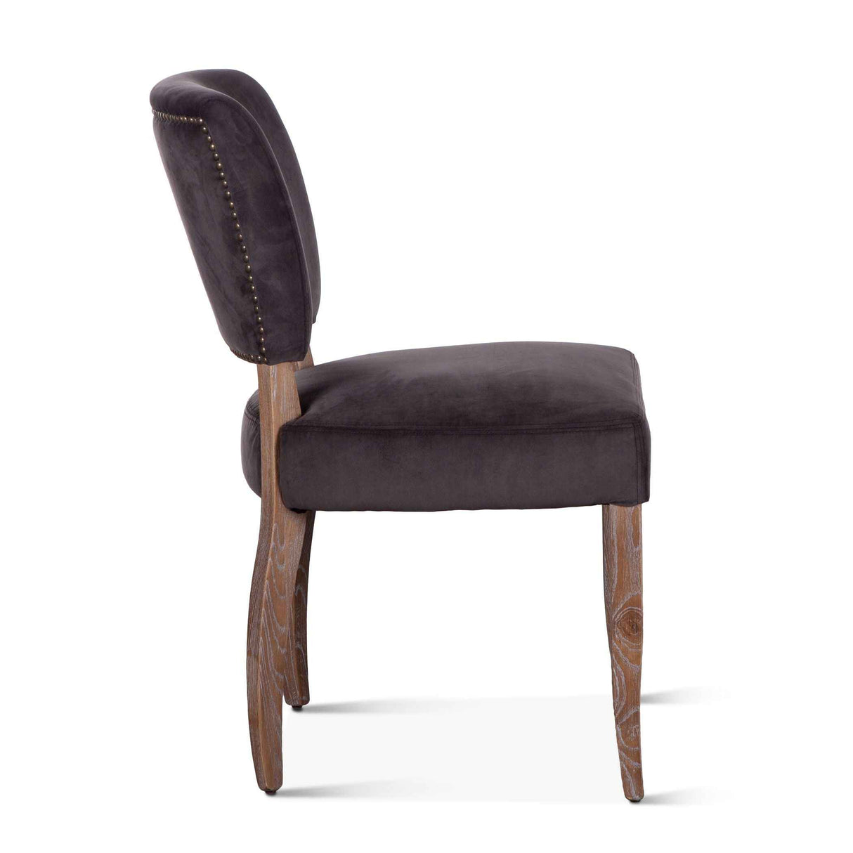 Mindy 21" Dining Chair in Asphalt Velvet with Napoleon Legs, Set of 2 by Home Trends & Design at Eve Furniture