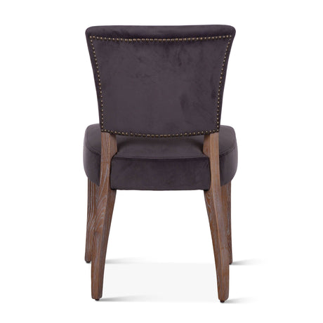 Mindy 21" Dining Chair in Asphalt Velvet with Napoleon Legs, Set of 2 by Home Trends & Design at Eve Furniture