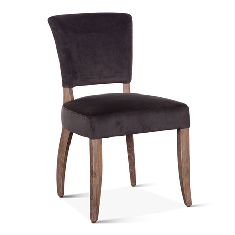 Mindy 21" Dining Chair in Asphalt Velvet with Napoleon Legs, Set of 2 by Home Trends & Design at Eve Furniture
